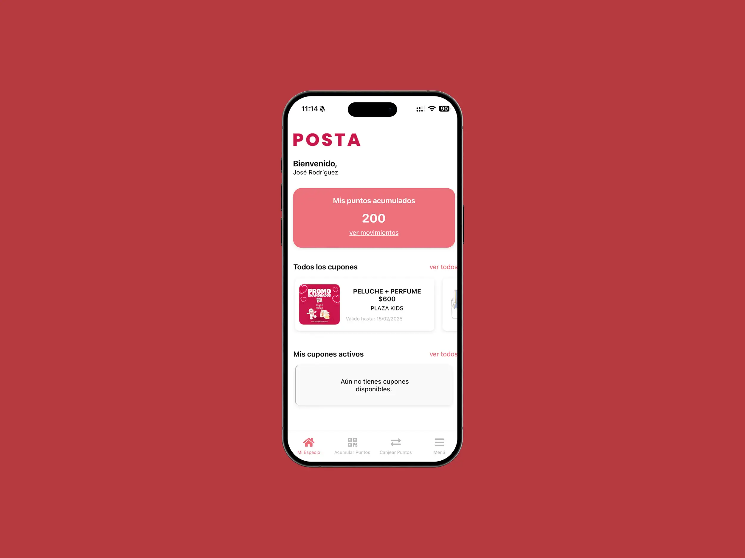 posta mockup mobile