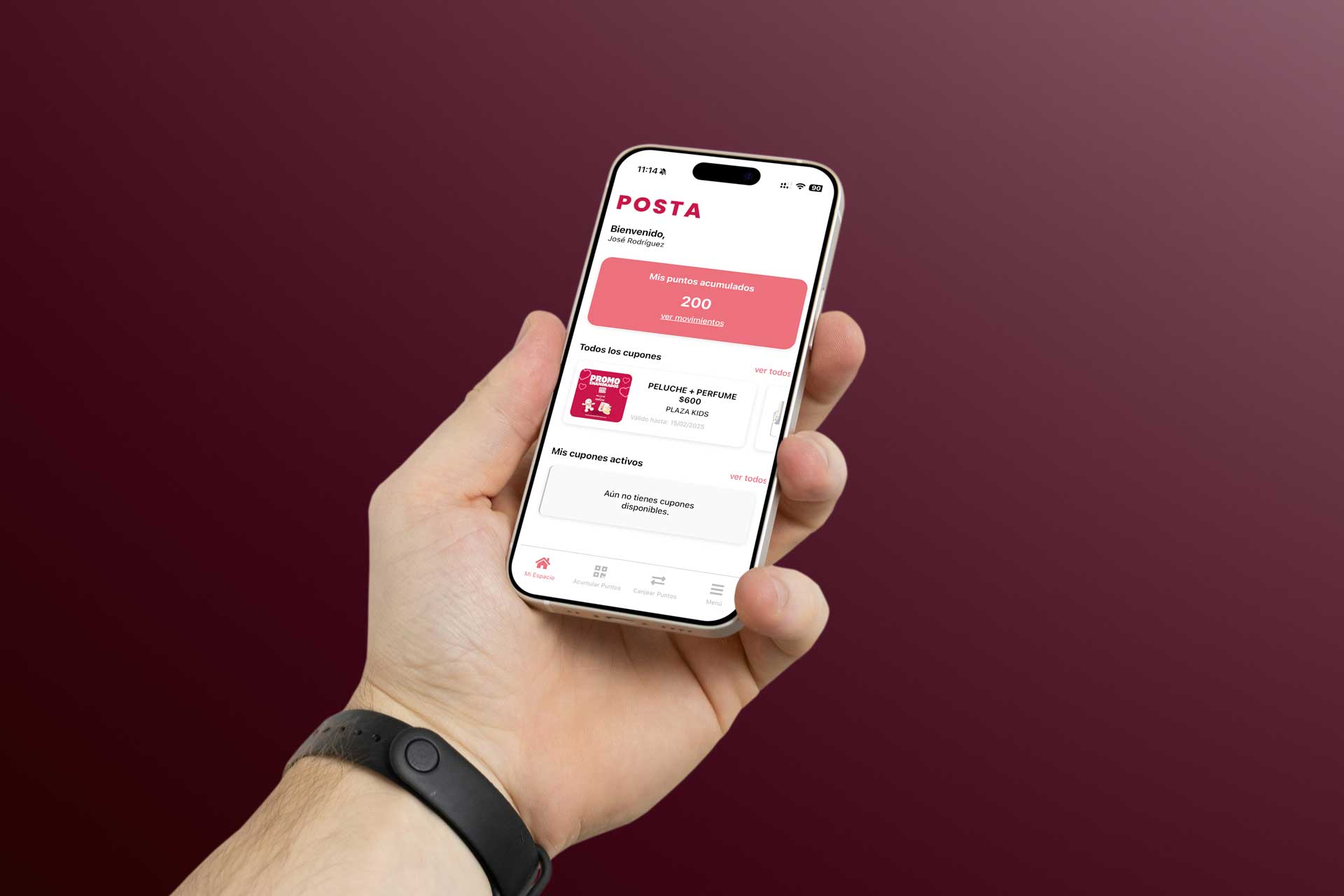 posta mockup mobile